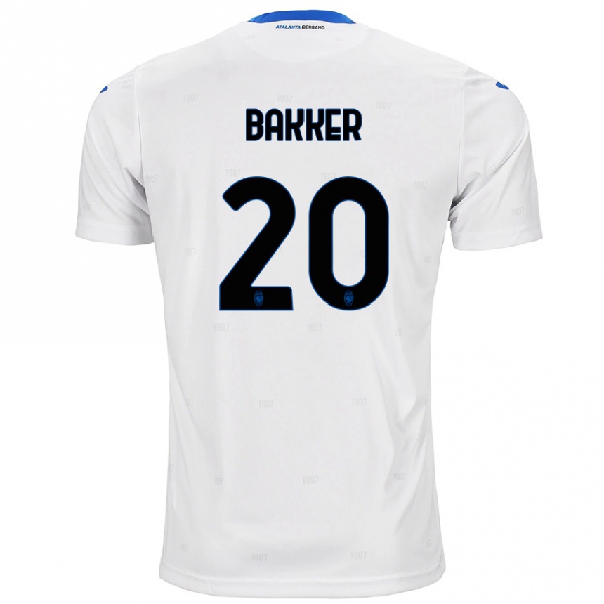 Hombre Fútbol Camiseta Mitchel Bakker #20 Blanco 2ª Equipación 2024/25 Perú