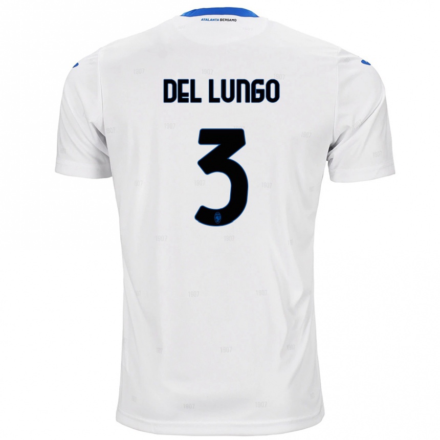 Hombre Fútbol Camiseta Tommaso Del Lungo #3 Blanco 2ª Equipación 2024/25 Perú