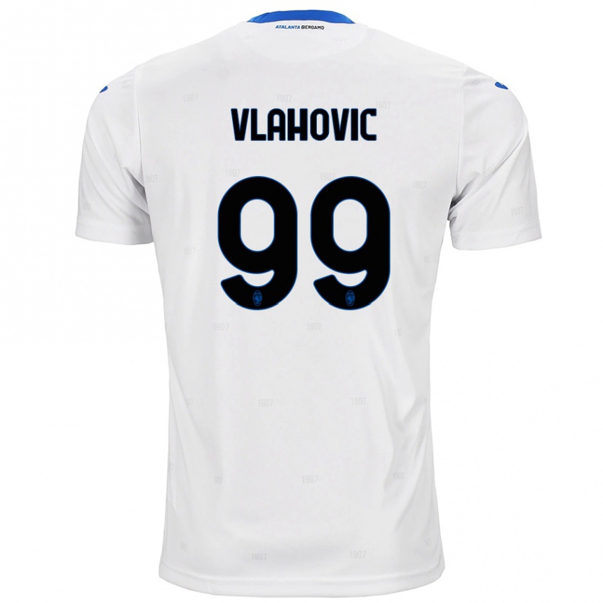 Hombre Fútbol Camiseta Vanja Vlahovic #99 Blanco 2ª Equipación 2024/25 Perú