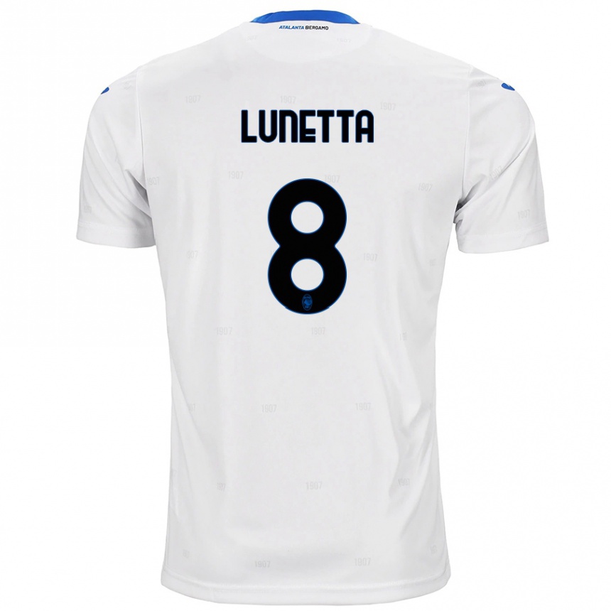 Hombre Fútbol Camiseta Gabriel Lunetta #8 Blanco 2ª Equipación 2024/25 Perú