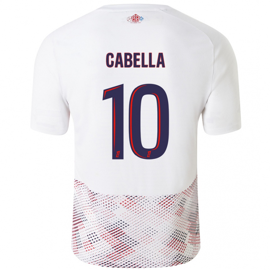 Hombre Fútbol Camiseta Remy Cabella #10 Blanco Azul Real 2ª Equipación 2024/25 Perú