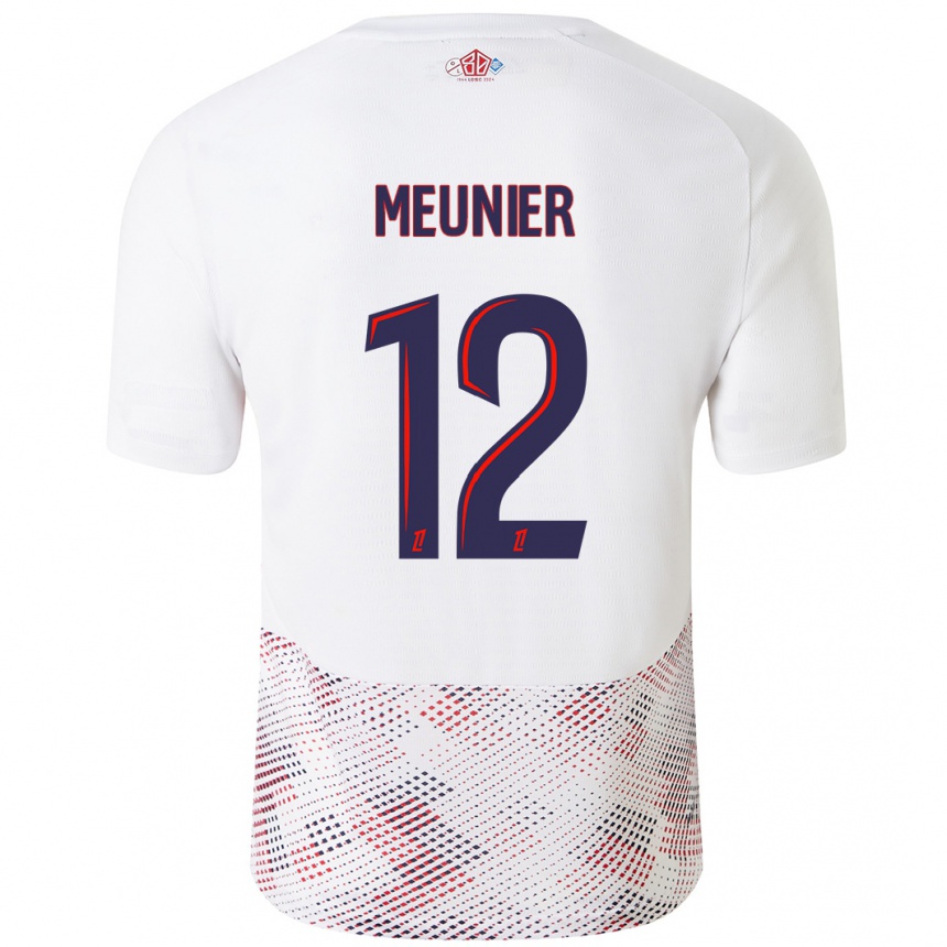 Hombre Fútbol Camiseta Thomas Meunier #12 Blanco Azul Real 2ª Equipación 2024/25 Perú