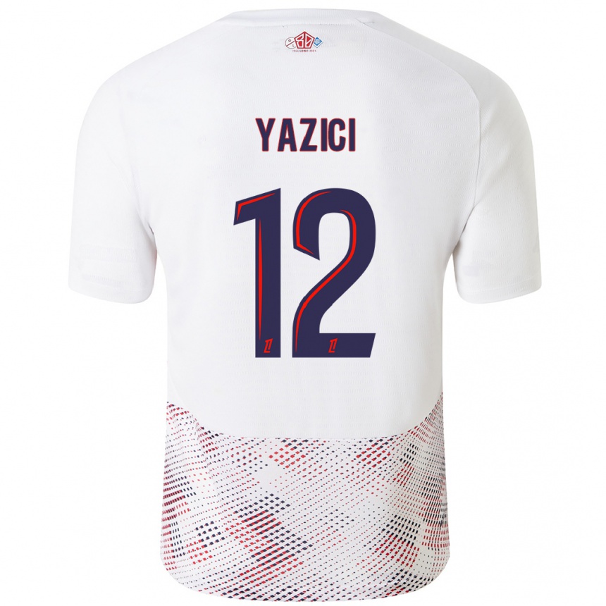 Hombre Fútbol Camiseta Yusuf Yazici #12 Blanco Azul Real 2ª Equipación 2024/25 Perú