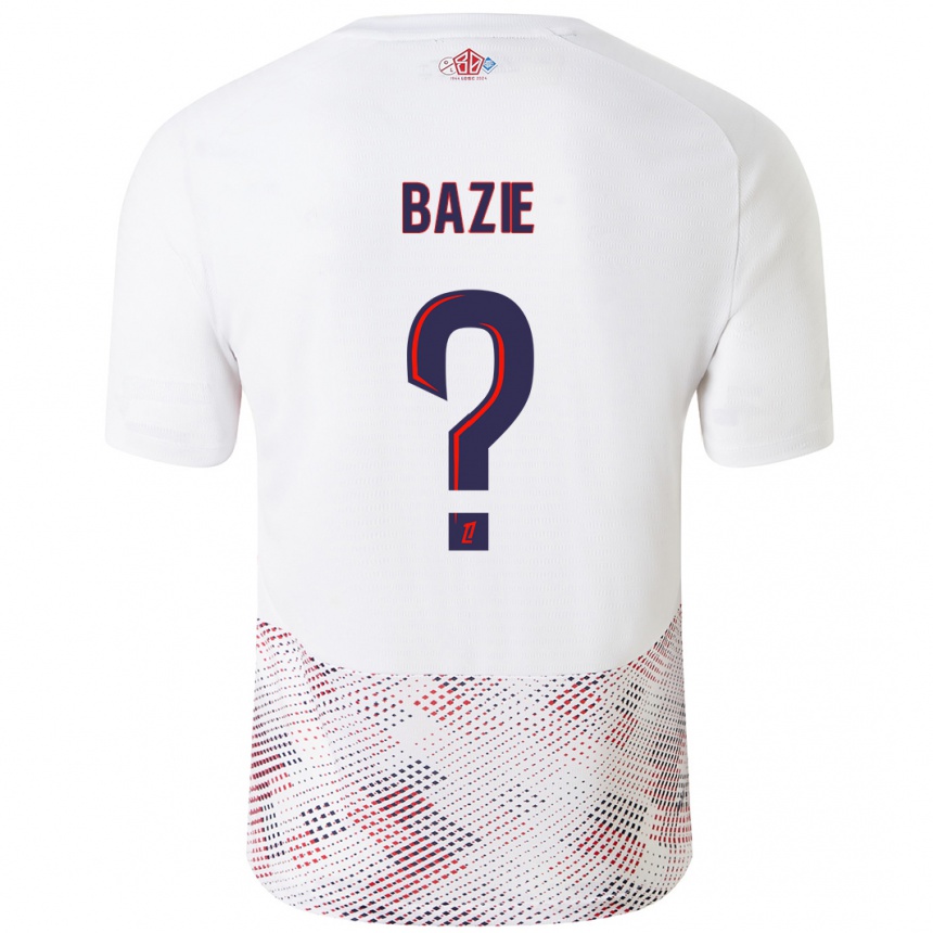 Hombre Fútbol Camiseta Joffrey Bazie #0 Blanco Azul Real 2ª Equipación 2024/25 Perú