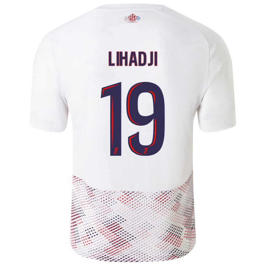 Hombre Fútbol Camiseta Isaac Lihadji #19 Blanco Azul Real 2ª Equipación 2024/25 Perú