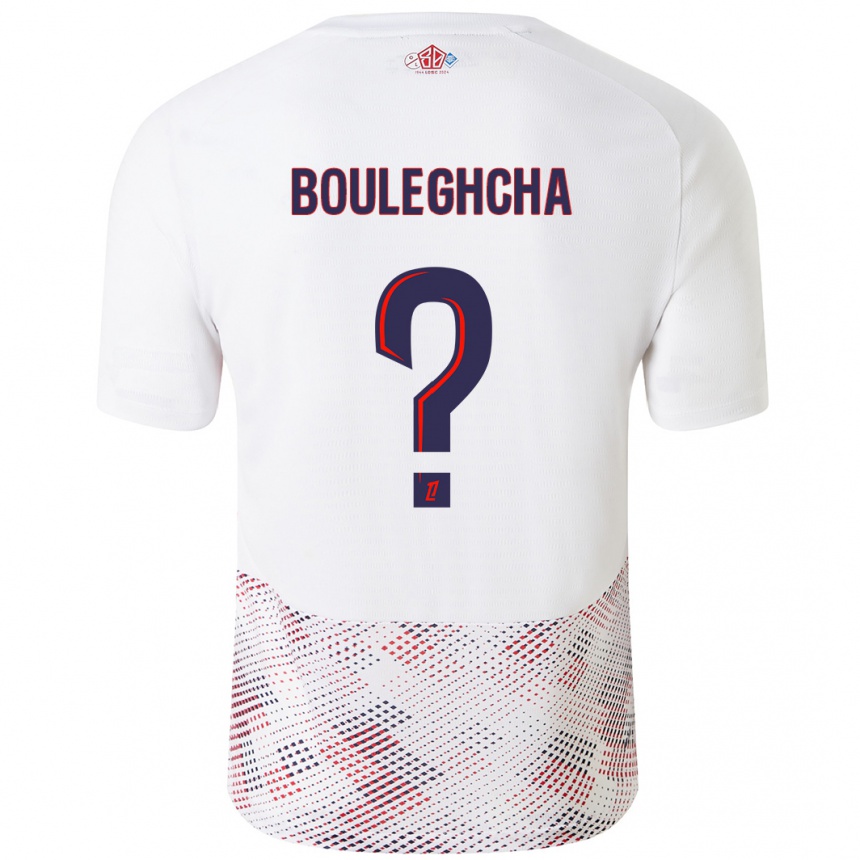 Hombre Fútbol Camiseta Ismail Bouleghcha #0 Blanco Azul Real 2ª Equipación 2024/25 Perú