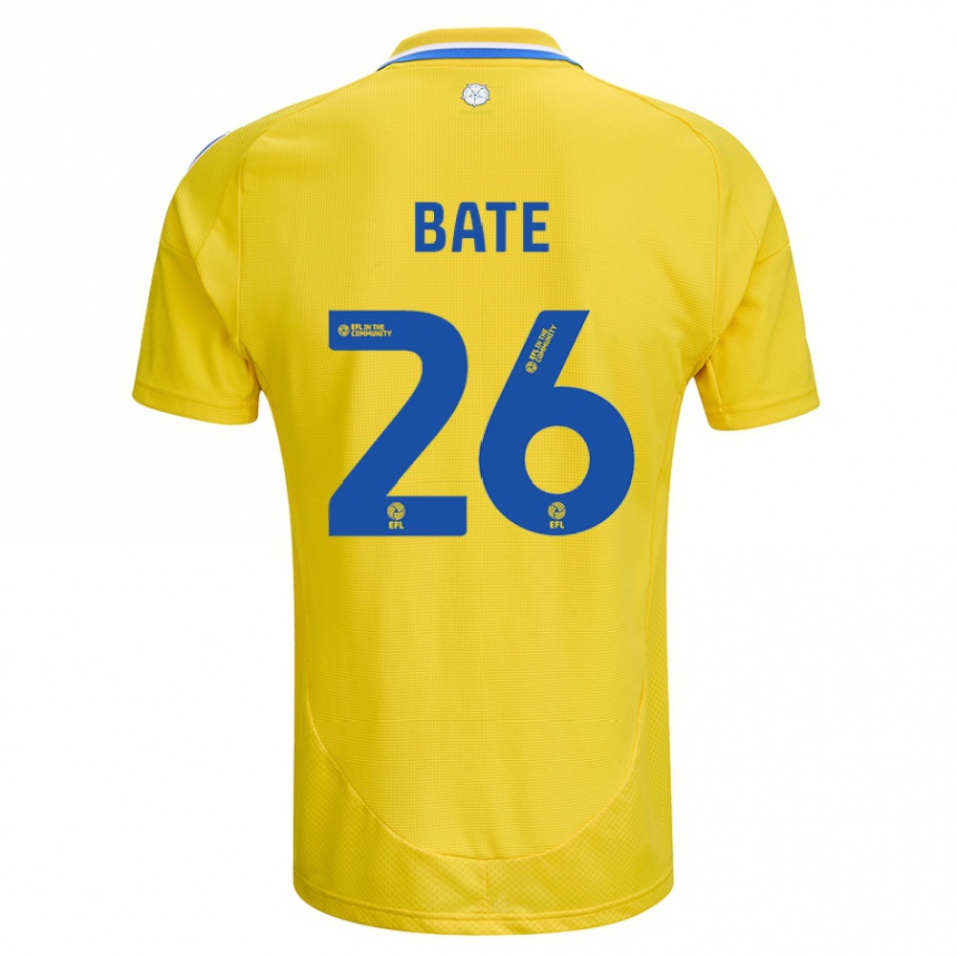 Hombre Fútbol Camiseta Lewis Bate #26 Amarillo Azul 2ª Equipación 2024/25 Perú