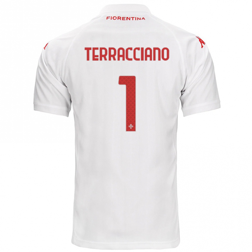 Hombre Fútbol Camiseta Pietro Terracciano #1 Blanco 2ª Equipación 2024/25 Perú