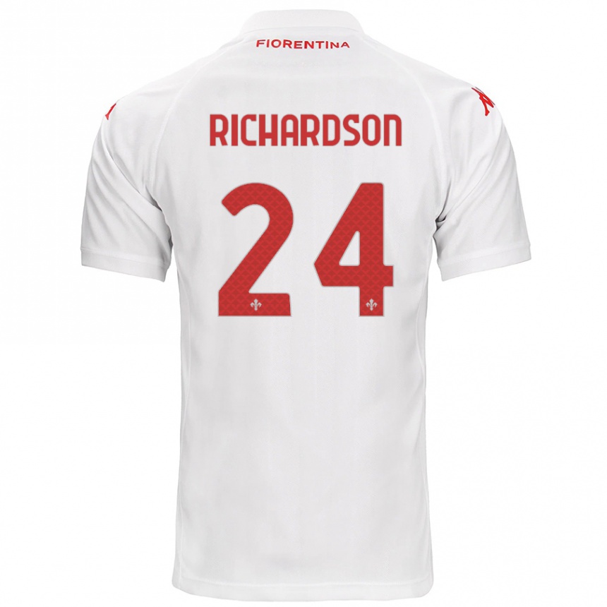 Hombre Fútbol Camiseta Amir Richardson #24 Blanco 2ª Equipación 2024/25 Perú