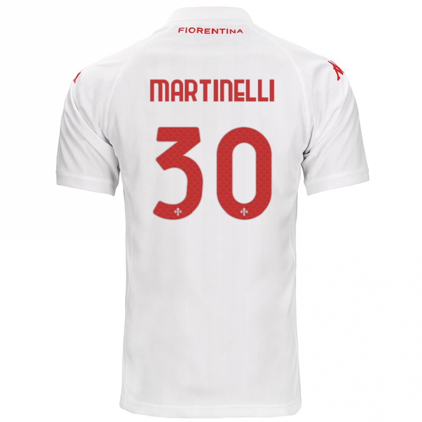 Hombre Fútbol Camiseta Tommaso Martinelli #30 Blanco 2ª Equipación 2024/25 Perú