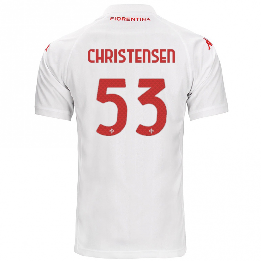 Hombre Fútbol Camiseta Oliver Christensen #53 Blanco 2ª Equipación 2024/25 Perú