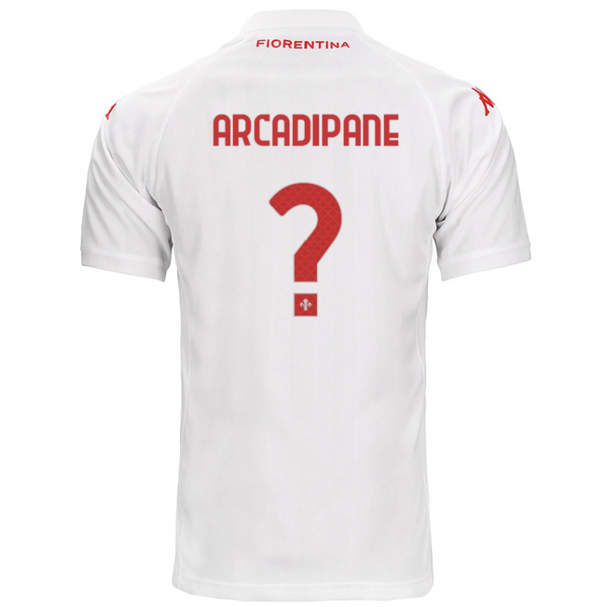 Hombre Fútbol Camiseta Guglielmo Arcadipane #0 Blanco 2ª Equipación 2024/25 Perú