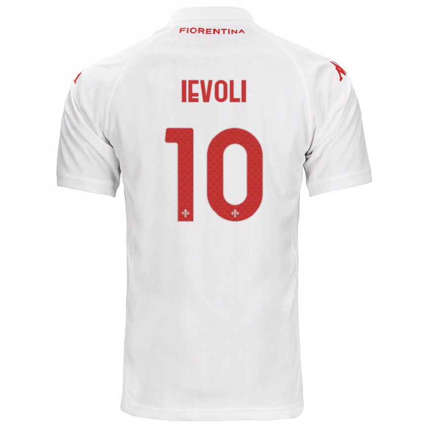 Hombre Fútbol Camiseta Mattia Ievoli #10 Blanco 2ª Equipación 2024/25 Perú