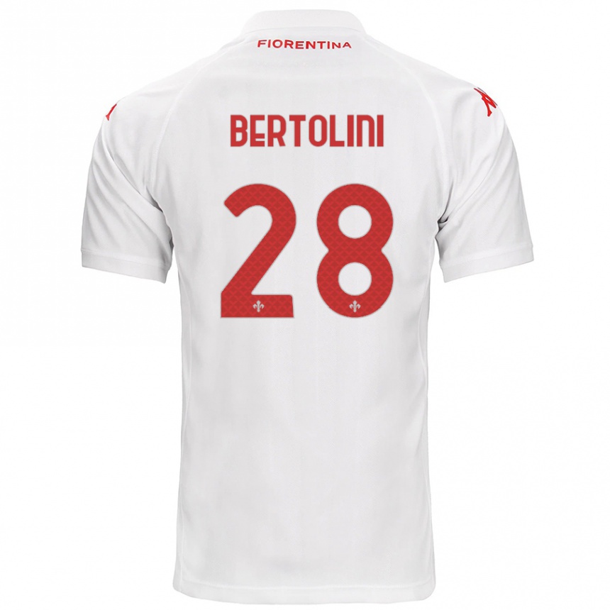 Hombre Fútbol Camiseta Gabriele Bertolini #28 Blanco 2ª Equipación 2024/25 Perú