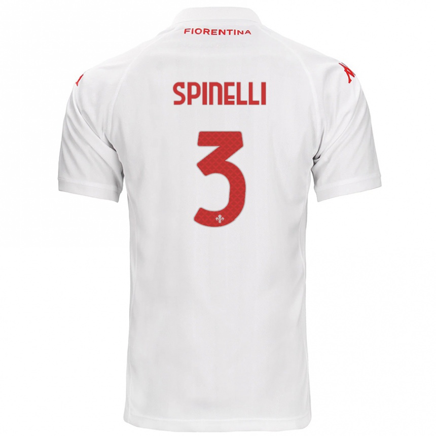 Hombre Fútbol Camiseta Giorgia Spinelli #3 Blanco 2ª Equipación 2024/25 Perú