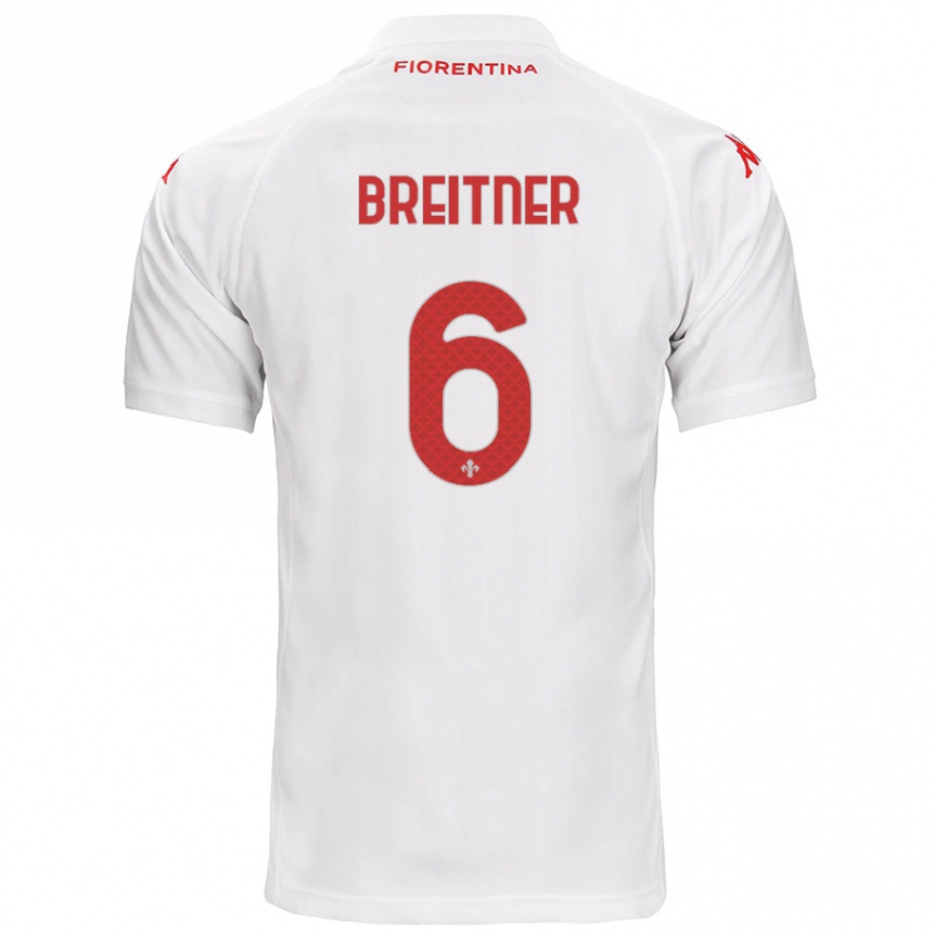 Hombre Fútbol Camiseta Stephanie Breitner #6 Blanco 2ª Equipación 2024/25 Perú