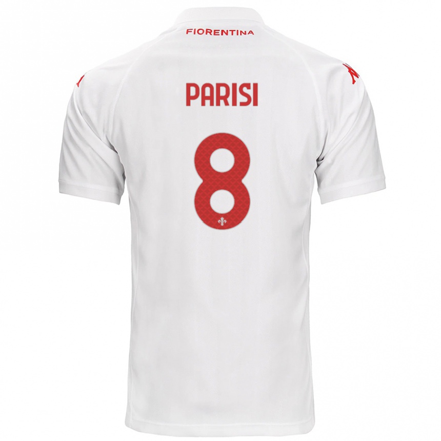 Hombre Fútbol Camiseta Alice Parisi #8 Blanco 2ª Equipación 2024/25 Perú