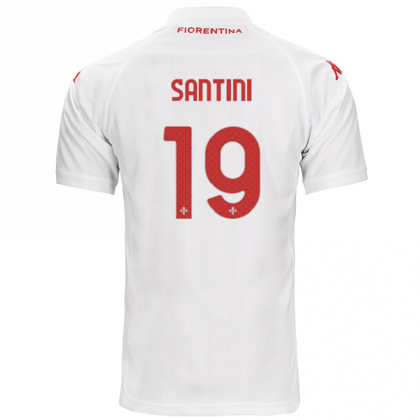 Hombre Fútbol Camiseta Margherita Santini #19 Blanco 2ª Equipación 2024/25 Perú