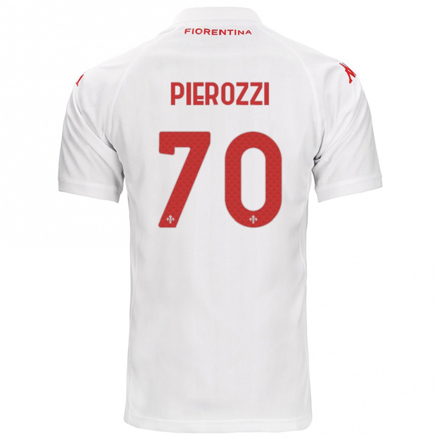 Hombre Fútbol Camiseta Niccolò Pierozzi #70 Blanco 2ª Equipación 2024/25 Perú