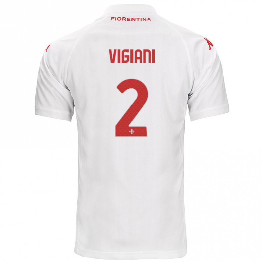 Hombre Fútbol Camiseta Lorenzo Vigiani #2 Blanco 2ª Equipación 2024/25 Perú