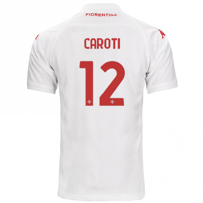 Hombre Fútbol Camiseta Filippo Caroti #12 Blanco 2ª Equipación 2024/25 Perú