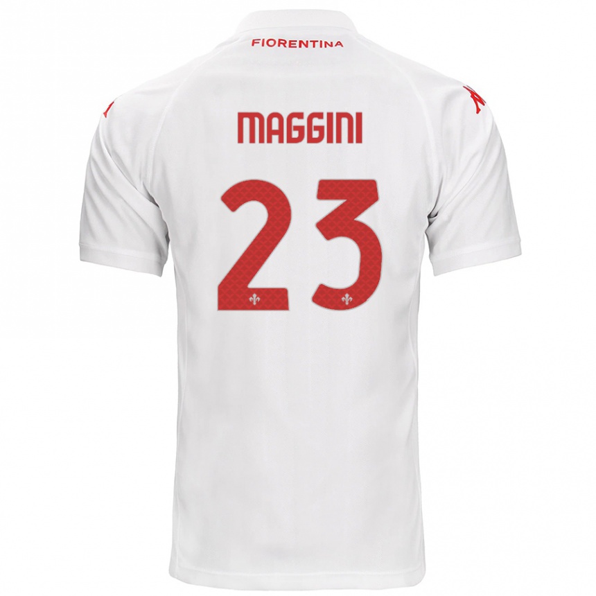 Hombre Fútbol Camiseta Filippo Maggini #23 Blanco 2ª Equipación 2024/25 Perú