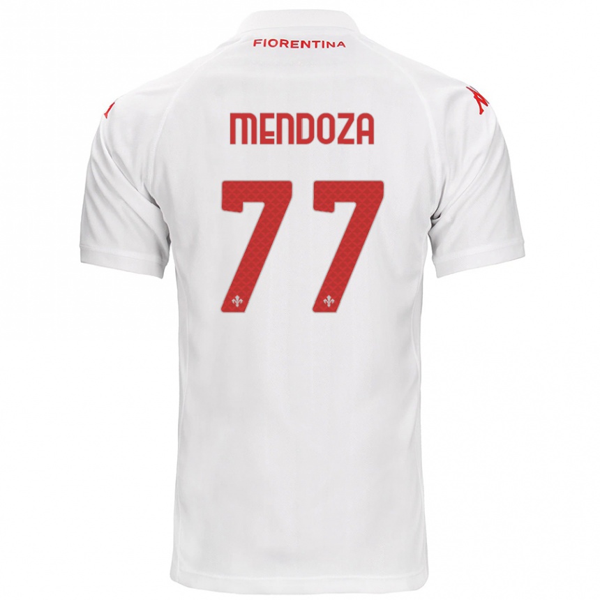 Hombre Fútbol Camiseta William Mendoza #77 Blanco 2ª Equipación 2024/25 Perú