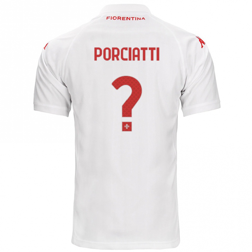 Hombre Fútbol Camiseta Filippo Porciatti #0 Blanco 2ª Equipación 2024/25 Perú