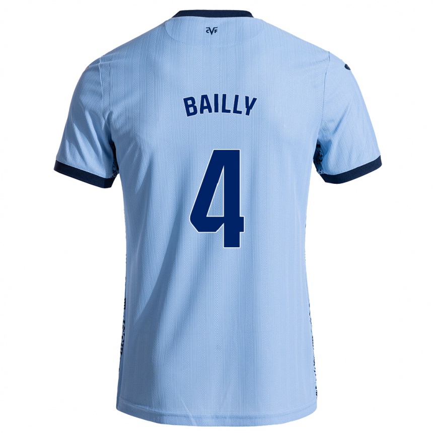 Hombre Fútbol Camiseta Eric Bailly #4 Azul Cielo 2ª Equipación 2024/25 Perú