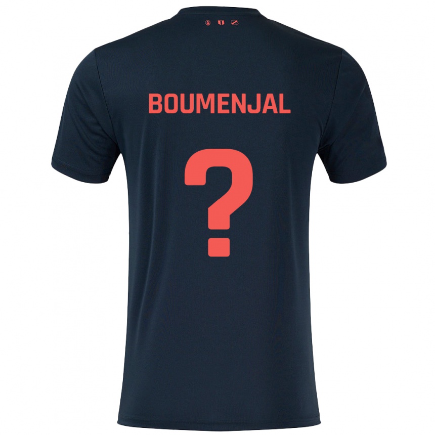 Hombre Fútbol Camiseta Achraf Boumenjal #0 Negro Rojo 2ª Equipación 2024/25 Perú