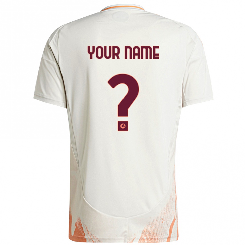 Hombre Fútbol Camiseta Su Nombre #0 Crema Blanco Naranja 2ª Equipación 2024/25 Perú