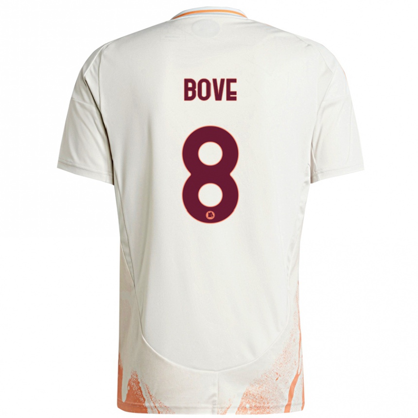 Hombre Fútbol Camiseta Edoardo Bove #8 Crema Blanco Naranja 2ª Equipación 2024/25 Perú