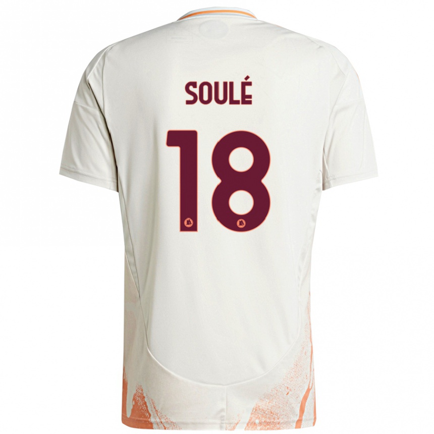 Hombre Fútbol Camiseta Matías Soulé #18 Crema Blanco Naranja 2ª Equipación 2024/25 Perú