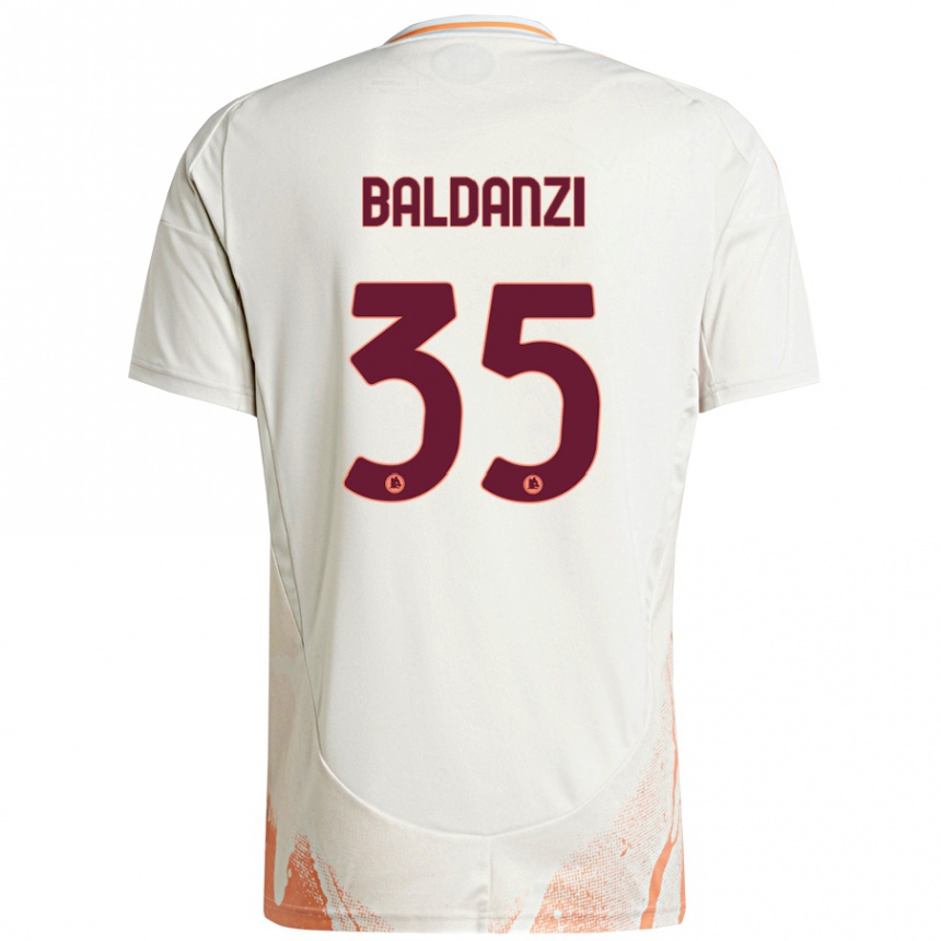 Hombre Fútbol Camiseta Tommaso Baldanzi #35 Crema Blanco Naranja 2ª Equipación 2024/25 Perú