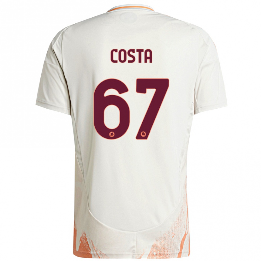 Hombre Fútbol Camiseta João Costa #67 Crema Blanco Naranja 2ª Equipación 2024/25 Perú