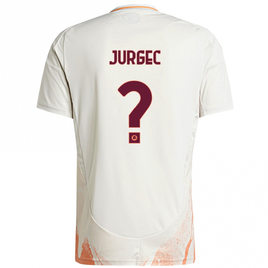 Hombre Fútbol Camiseta Jan Jurgec #0 Crema Blanco Naranja 2ª Equipación 2024/25 Perú