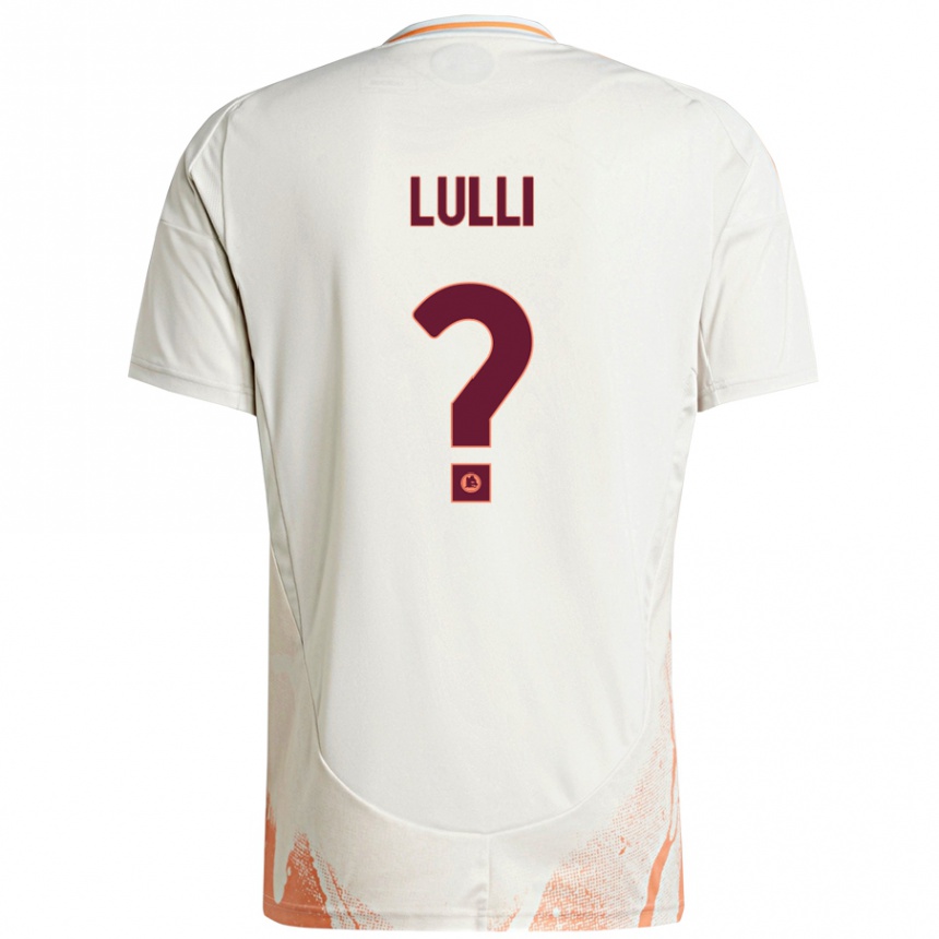 Hombre Fútbol Camiseta Emanuele Lulli #0 Crema Blanco Naranja 2ª Equipación 2024/25 Perú