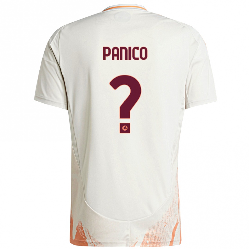 Hombre Fútbol Camiseta Francesco Panico #0 Crema Blanco Naranja 2ª Equipación 2024/25 Perú