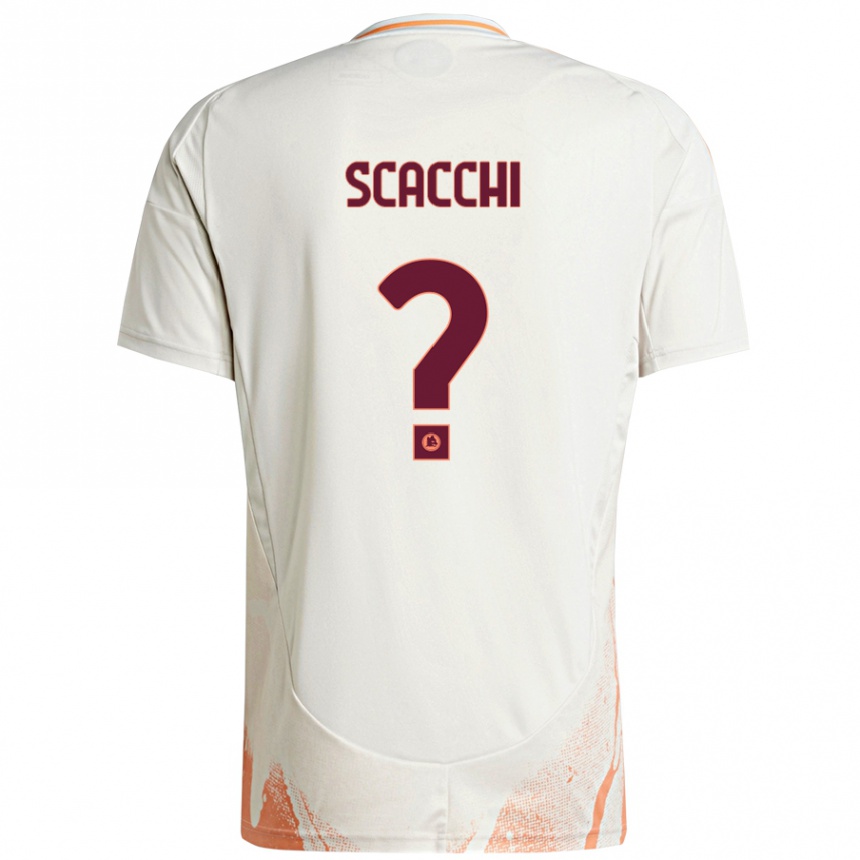 Hombre Fútbol Camiseta Manuel Scacchi #0 Crema Blanco Naranja 2ª Equipación 2024/25 Perú