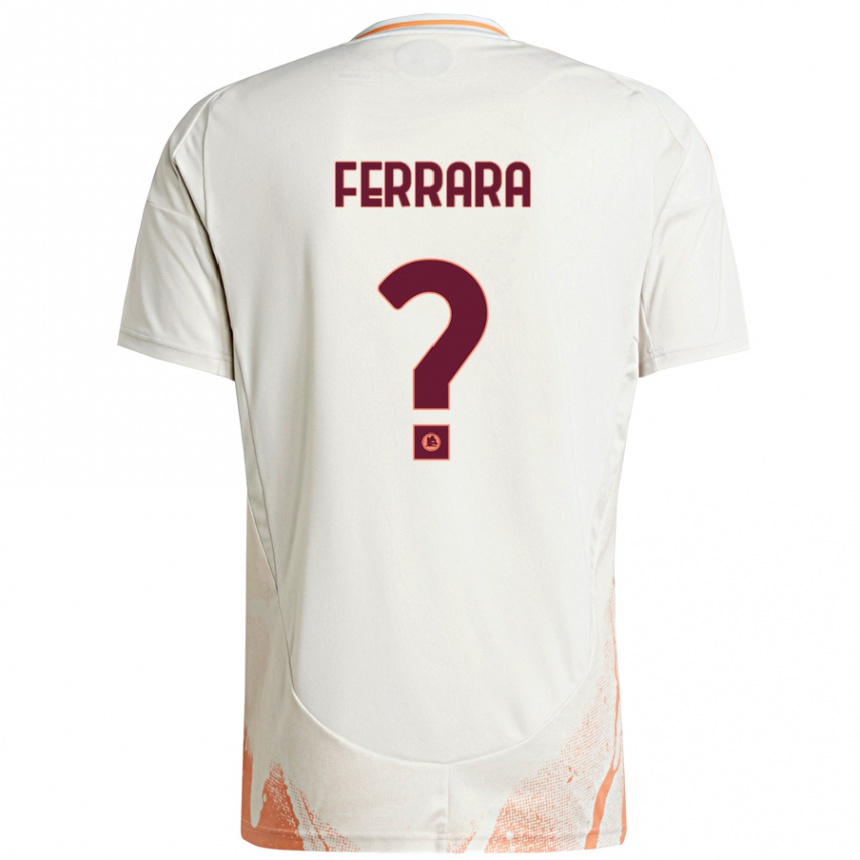 Hombre Fútbol Camiseta Francesco Ferrara #0 Crema Blanco Naranja 2ª Equipación 2024/25 Perú