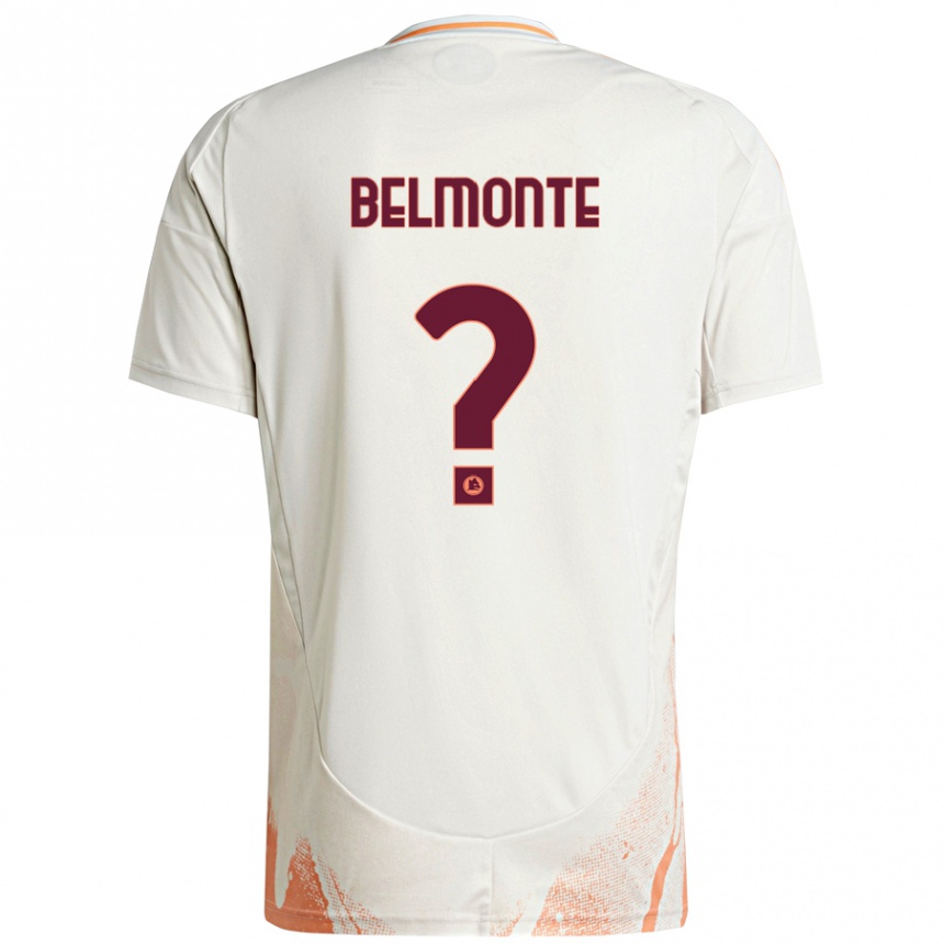 Hombre Fútbol Camiseta Samuele Belmonte #0 Crema Blanco Naranja 2ª Equipación 2024/25 Perú