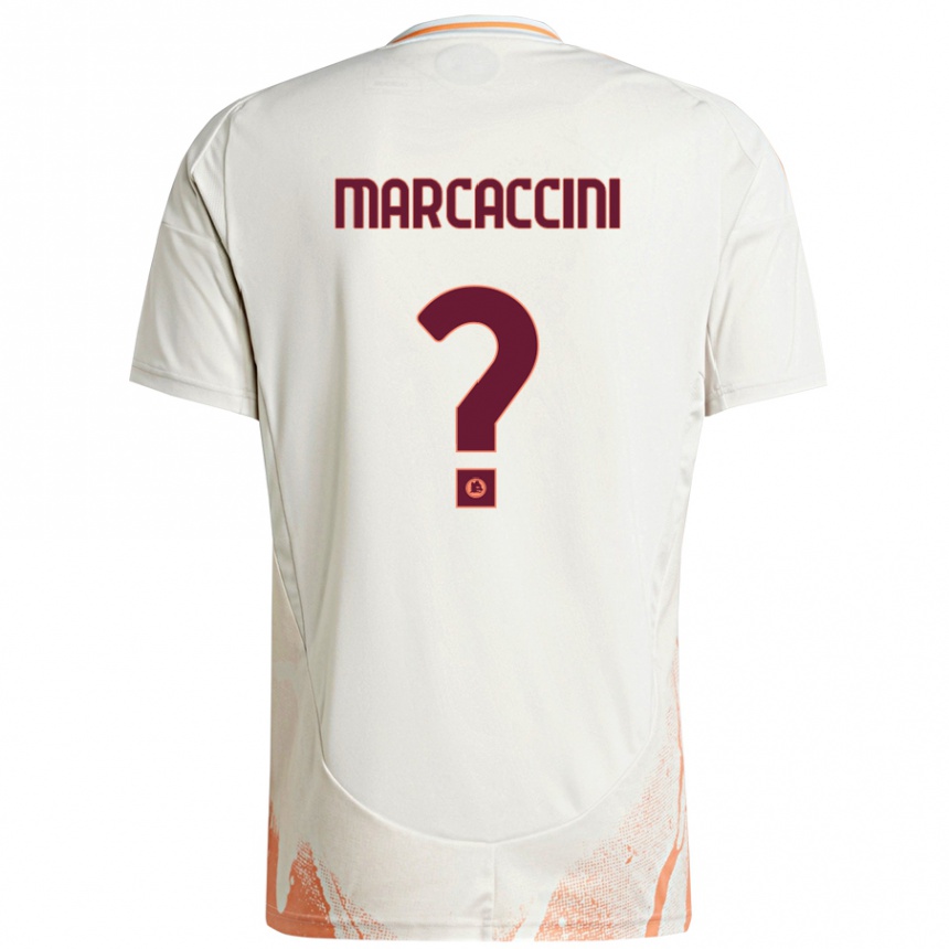 Hombre Fútbol Camiseta Alessio Marcaccini #0 Crema Blanco Naranja 2ª Equipación 2024/25 Perú