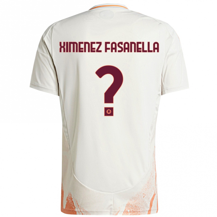 Hombre Fútbol Camiseta Rafael Ximenez Fasanella #0 Crema Blanco Naranja 2ª Equipación 2024/25 Perú