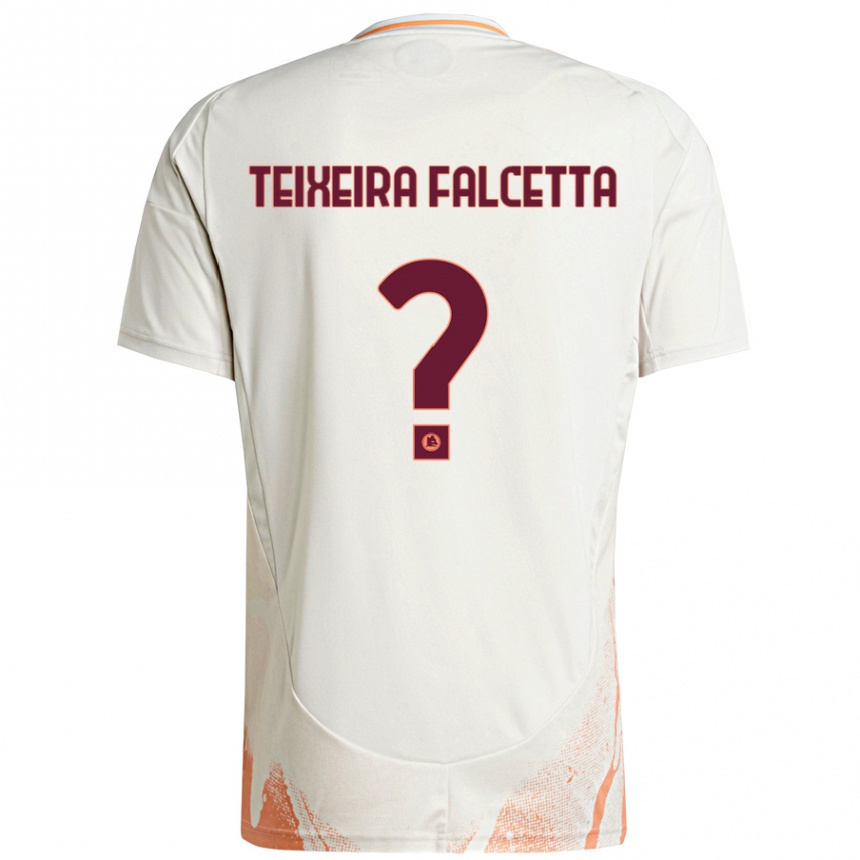 Hombre Fútbol Camiseta Pietro Teixeira Falcetta #0 Crema Blanco Naranja 2ª Equipación 2024/25 Perú