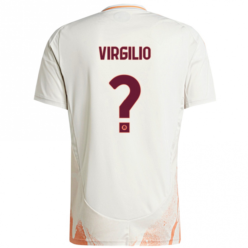 Hombre Fútbol Camiseta Cristian Virgilio #0 Crema Blanco Naranja 2ª Equipación 2024/25 Perú