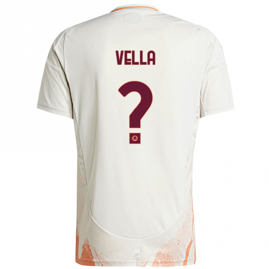 Hombre Fútbol Camiseta Tancredi Vella #0 Crema Blanco Naranja 2ª Equipación 2024/25 Perú