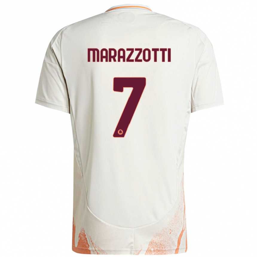 Hombre Fútbol Camiseta Fabrizio Marazzotti #7 Crema Blanco Naranja 2ª Equipación 2024/25 Perú