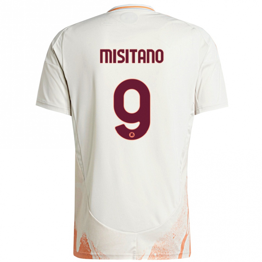 Hombre Fútbol Camiseta Giulio Misitano #9 Crema Blanco Naranja 2ª Equipación 2024/25 Perú