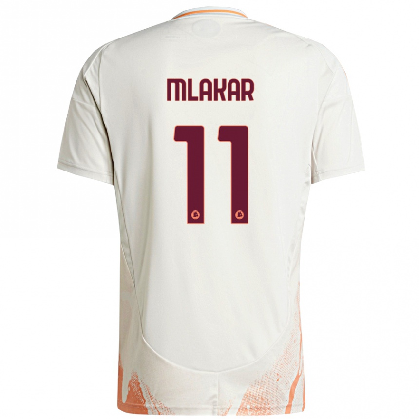 Hombre Fútbol Camiseta Luka Mlakar #11 Crema Blanco Naranja 2ª Equipación 2024/25 Perú