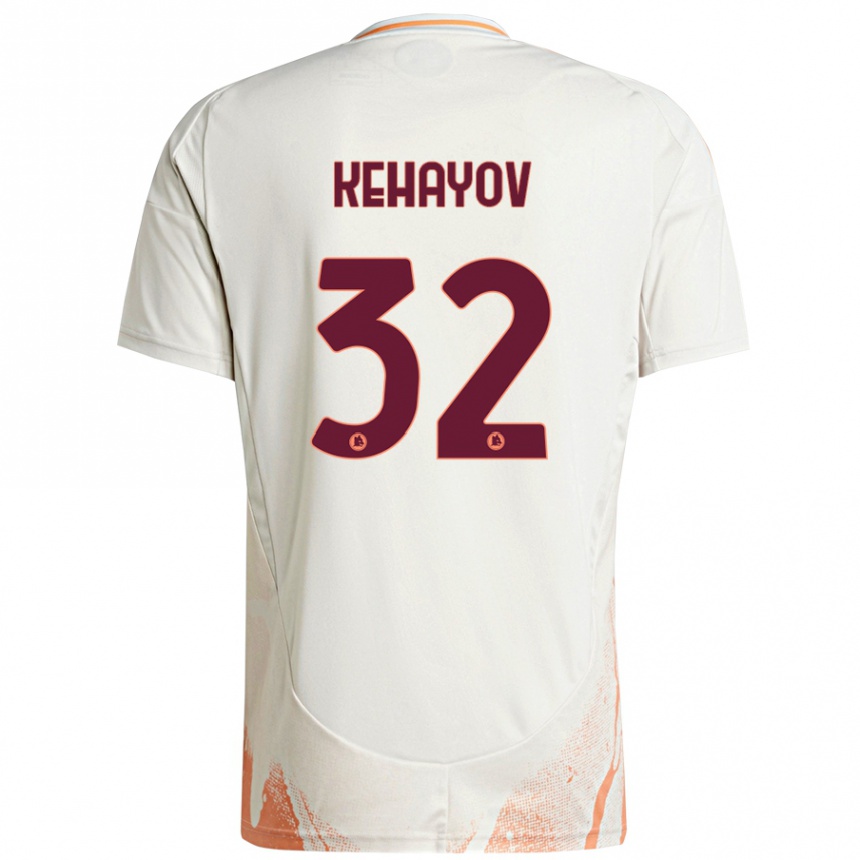 Hombre Fútbol Camiseta Atanas Kehayov #32 Crema Blanco Naranja 2ª Equipación 2024/25 Perú